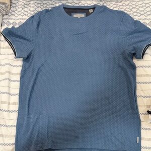 Ted Baker Blue Textured Short Sleeve Tee